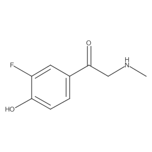 1-(3-Fluoro-4-hydroxyphenyl)-2-(methylamino)ethan-1-one结构式