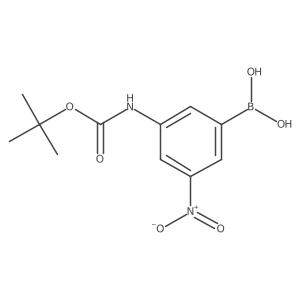 (3-((tert-Butoxycarbonyl)amino)-5-nitrophenyl)boronic acid Structure