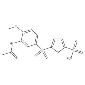Acetamide,n-[5-[[5-(aminosulfonyl)-2-thienyl]sulfonyl]-2-methoxyphenyl]- Structure