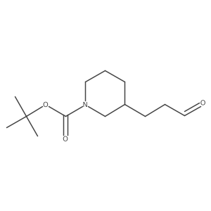 tert-Butyl 3-(3-oxopropyl)piperidine-1-carboxylate结构式