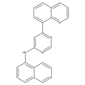 N-[6-(8-quinolinyl)-4-pyrimidinyl]-5-isoquinolinamine结构式