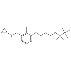 {2-[3-(tert-Butyldimethylsilanyloxy)propoxy]-3-methyl-pyridin-4-ylmethyl}cyclopropylamine Structure