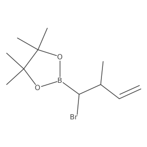 2-(1-Bromo-2-methylbut-3-en-1-yl)-4,4,5,5-tetramethyl-1,3,2-dioxaborolane Structure