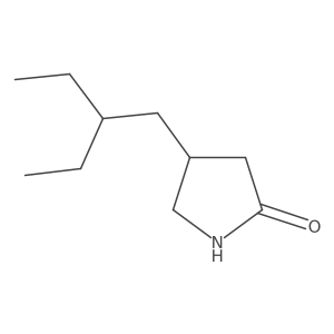 4-(2-Ethylbutyl)pyrrolidin-2-one结构式