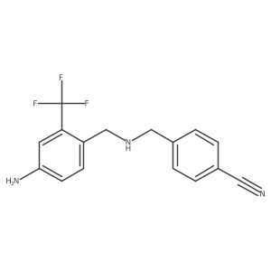 4-[[[4-Amino-2-(trifluoromethyl)phenyl]methylamino]methyl]benzonitrile结构式