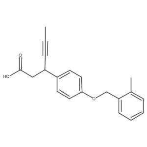 3-[4-(2-Methyl-benzyloxy)-phenyl]-hex-4-ynoic acid结构式