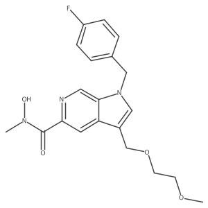 1-(4-Fluorobenzyl)-N-hydroxy-3-[(2-methoxyethoxy)methyl]-N-methyl-1H-pyrrolo[2,3-c]pyridine-5-carboxamide Structure