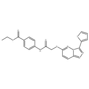Ethyl 4-(2-((3-(thiophen-2-yl)-[1,2,4]triazolo[4,3-b]pyridazin-6-yl)thio)acetamido)benzoate Structure