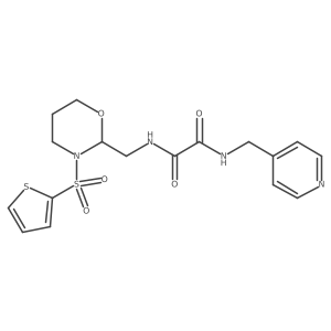 N'-(4-pyridylmethyl)-N-[[3-(2-thienylsulfonyl)-1,3-oxazinan-2-yl]methyl]oxamide Structure