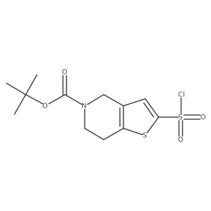 tert-butyl 2-chlorosulfonyl-6,7-dihydro-4H-thieno[3,2-c]pyridine-5-carboxylate Structure