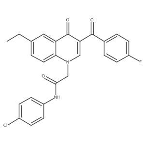 N-(4-chlorophenyl)-2-[6-ethyl-3-(4-fluorobenzoyl)-4-oxo-1,4-dihydroquinolin-1-yl]acetamide结构式