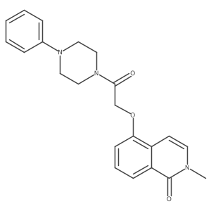 2-methyl-5-(2-oxo-2-(4-phenylpiperazin-1-yl)ethoxy)isoquinolin-1(2H)-one Structure