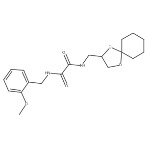 N1-(1,4-dioxaspiro[4.5]decan-2-ylmethyl)-N2-(2-methoxybenzyl)oxalamide结构式