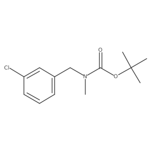 tert-butyl N-[(3-chlorophenyl)methyl]-N-methylcarbamate结构式