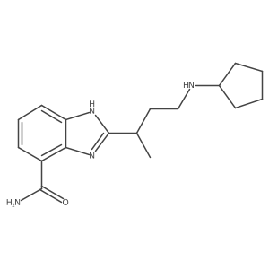 2-(4-(cyclopentylamino)butan-2-yl)-1H-benzo[d]imidazole-4-carboxamide结构式