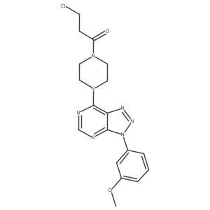 3-chloro-1-(4-(3-(3-methoxyphenyl)-3H-[1,2,3]triazolo[4,5-d]pyrimidin-7-yl)piperazin-1-yl)propan-1-one结构式
