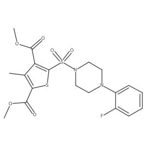 Dimethyl 5-[4-(2-fluorophenyl)piperazin-1-yl]sulfonyl-3-methylthiophene-2,4-dicarboxylate Structure