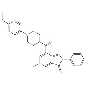 7-(4-(4-methoxyphenyl)piperazine-1-carbonyl)-5-methyl-2-phenyl-2H-pyrazolo[4,3-c]pyridin-3(5H)-one结构式