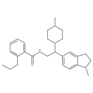 2-ethoxy-N-(2-(1-methylindolin-5-yl)-2-(4-methylpiperazin-1-yl)ethyl)benzamide结构式