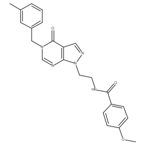 4-methoxy-N-(2-(5-(3-methylbenzyl)-4-oxo-4,5-dihydro-1H-pyrazolo[3,4-d]pyrimidin-1-yl)ethyl)benzamide Structure