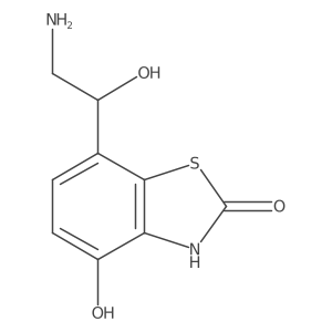 (r)-7-(2-Amino-1-hydroxyethyl)-4-hydroxybenzo[d]thiazol-2(3h)-one Structure