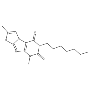 3-heptyl-1,7-dimethyloxazolo[2,3-f]purine-2,4(1H,3H)-dione Structure