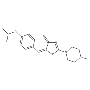 (Z)-5-(4-(difluoromethoxy)benzylidene)-2-(4-methylpiperazin-1-yl)thiazol-4(5H)-one结构式