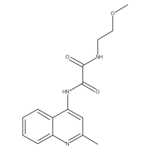 N1-(2-methoxyethyl)-N2-(2-methylquinolin-4-yl)oxalamide结构式