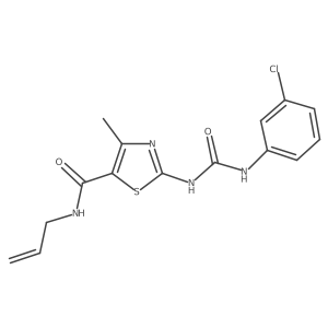 N-allyl-2-(3-(3-chlorophenyl)ureido)-4-methylthiazole-5-carboxamide Structure