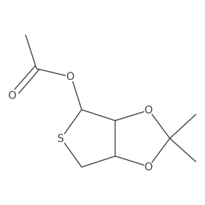 Thieno[3,4-d]-1,3-dioxol-4-ol, tetrahydro-2,2-dimethyl-, 4-acetate, (3aR,6aS)- Structure