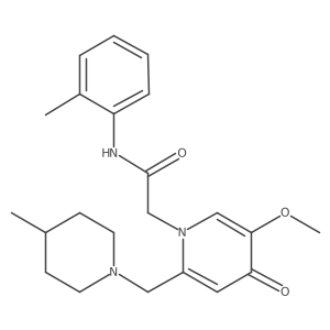 2-(5-methoxy-2-((4-methylpiperidin-1-yl)methyl)-4-oxopyridin-1(4H)-yl)-N-(o-tolyl)acetamide结构式