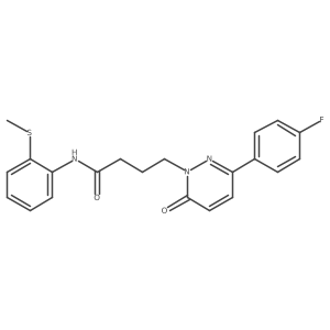 4-(3-(4-fluorophenyl)-6-oxopyridazin-1(6H)-yl)-N-(2-(methylthio)phenyl)butanamide Structure