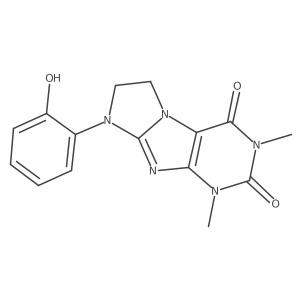 6-(2-Hydroxyphenyl)-2,4-dimethyl-7,8-dihydropurino[7,8-a]imidazole-1,3-dione结构式
