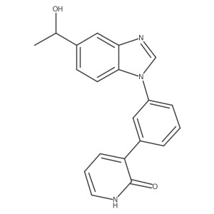 3-{3-[5-(1-Hydroxy-ethyl)-benzoimidazol-1-yl]-phenyl}-pyridin-2-ol结构式