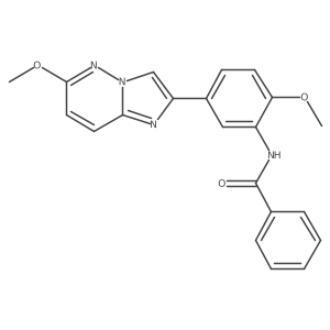 N-(2-methoxy-5-(6-methoxyimidazo[1,2-b]pyridazin-2-yl)phenyl)benzamide结构式