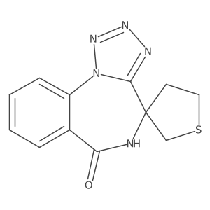 2',3',5,5'-tetrahydro-spiro(tetraazolo[1,5-a][1,4]benzodiazepine-4,4'-thiophene)-6(6H)-one结构式