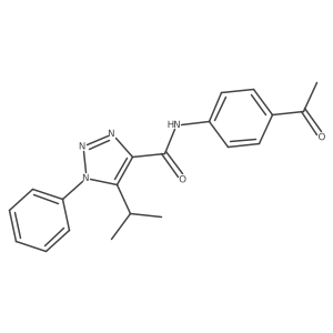 N-(4-acetylphenyl)-1-phenyl-5-(propan-2-yl)-1H-1,2,3-triazole-4-carboxamide结构式