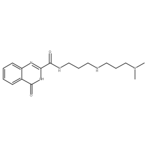 N-[3-[3-(Dimethylamino)propylamino]propyl]-4-oxo-3H-quinazoline-2-carboxamide结构式