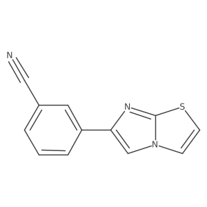 6-(3-Cyanophenyl)-imidazo[2,1-b]thiazole结构式