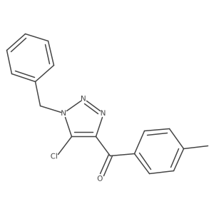 (1-benzyl-5-chloro-1H-1,2,3-triazol-4-yl)(p-tolyl)methanone结构式