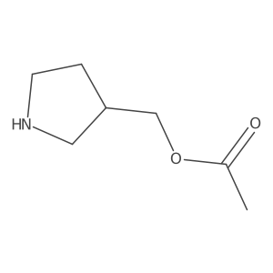 (Pyrrolidin-3-yl)methyl acetate Structure