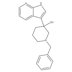 1-Benzyl-3-(1H-pyrrolo[2,3-b]pyridin-3-yl)-piperidin-3-ol Structure