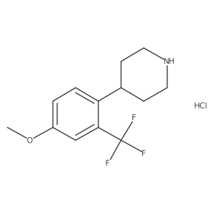 4-(4-Methoxy-2-(trifluoromethyl)phenyl)piperidine hydrochloride Structure