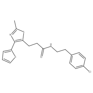 N-(4-chlorophenethyl)-3-(2-methyl-4-(thiophen-2-yl)thiazol-5-yl)propanamide Structure