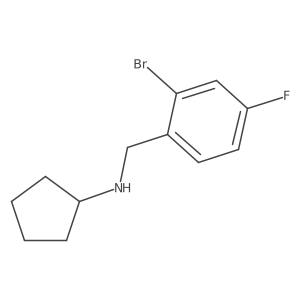 N-[(2-bromo-4-fluorophenyl)methyl]cyclopentanamine Structure