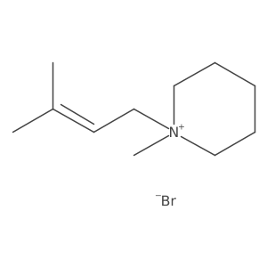 1-Methyl-1-(3-methyl-but-2-enyl)-piperidinium Structure