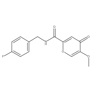 N-(4-fluorobenzyl)-5-methoxy-4-oxo-4H-pyran-2-carboxamide结构式