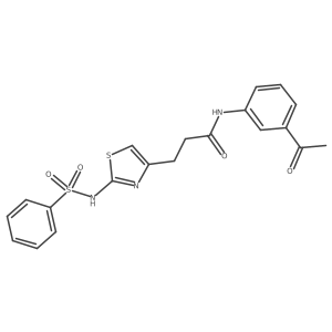 N-(3-acetylphenyl)-3-(2-(phenylsulfonamido)thiazol-4-yl)propanamide Structure