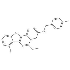 2-(2-ethyl-9-fluoro-4-oxo[1]benzothieno[3,2-d]pyrimidin-3(4H)-yl)-N-(4-methylbenzyl)acetamide Structure