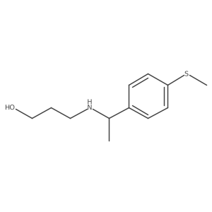 3-({1-[4-(Methylsulfanyl)phenyl]ethyl}amino)propan-1-ol Structure
